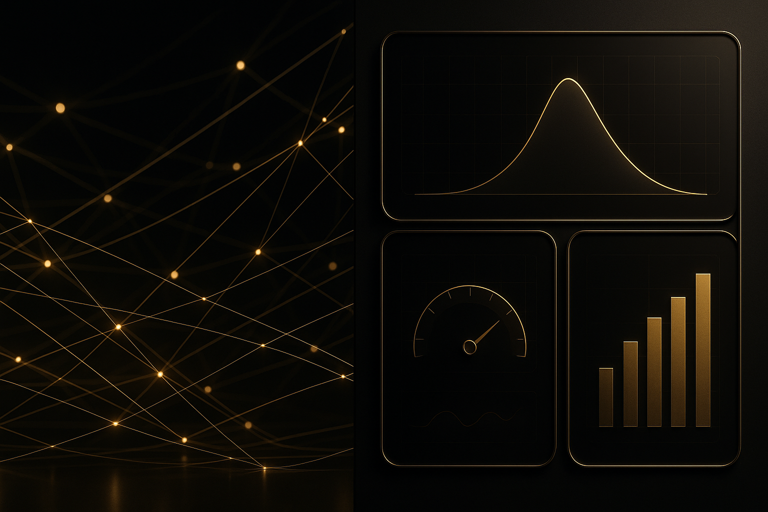 แผนที่การส่งบอล ฟุตบอล ใช้เครือข่ายการจ่ายเพื่อค้นหามูลค่าพนัน พร้อมแดชบอร์ดวิเคราะห์โทนดำทอง