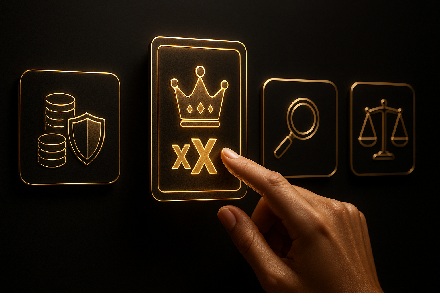ภาพประกอบสอนวิธีเลือกเกมโดยดูค่า Max Win สล็อต ให้คุ้มค่าที่สุดในธีมหรูหราโทนดำทอง