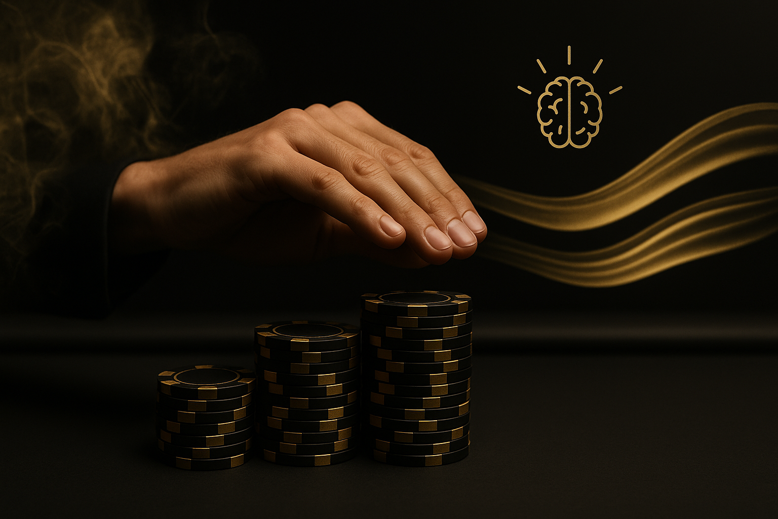 จิตวิทยาบาคาร่า: การควบคุมอารมณ์และการลดภาวะ Tilt โทนหรูหราดำทอง