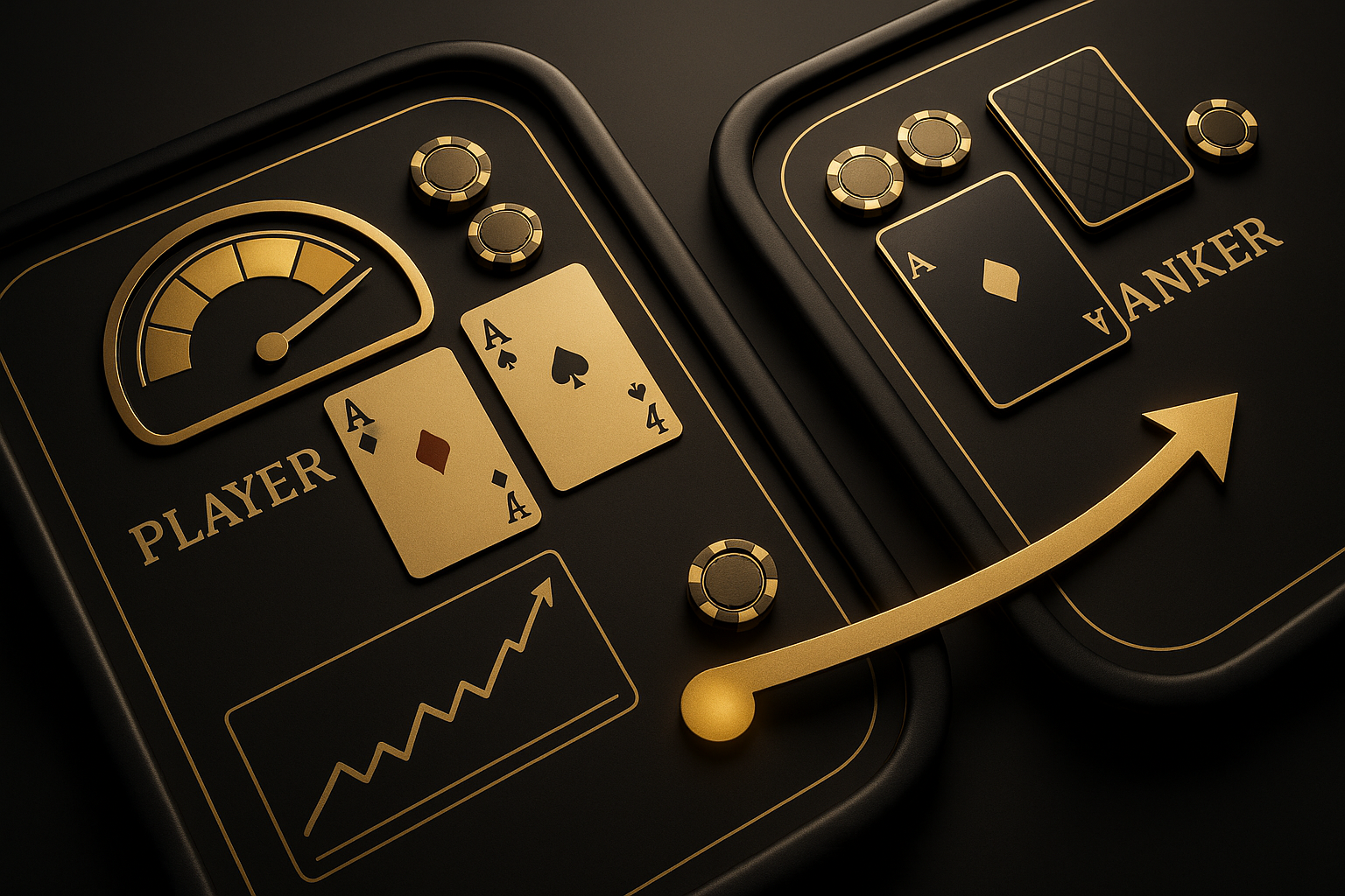 สัญญาณเมื่อไหร่ควรสลับโต๊ะบาคาร่าเพื่อลดความเสี่ยง ในโทนหรูหราดำทอง